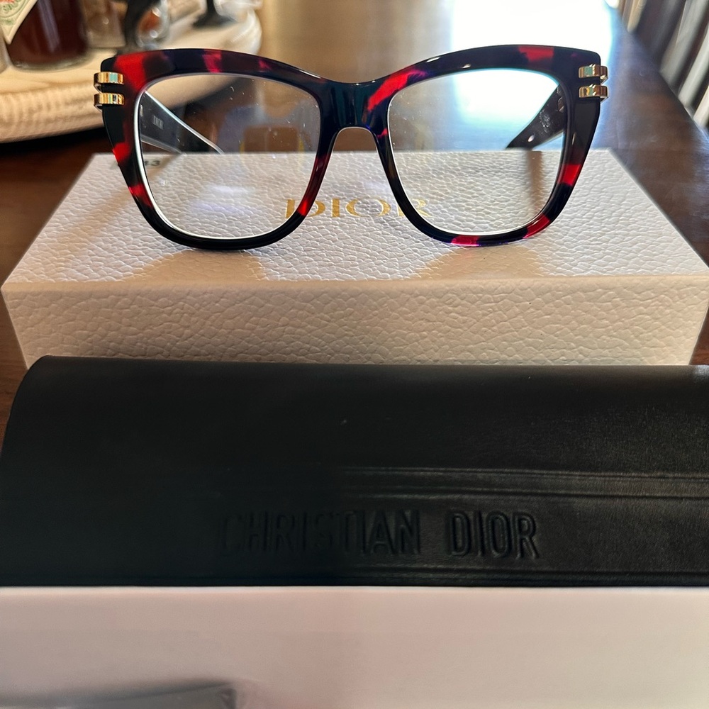 Dior Women's Glasses - Red and Black